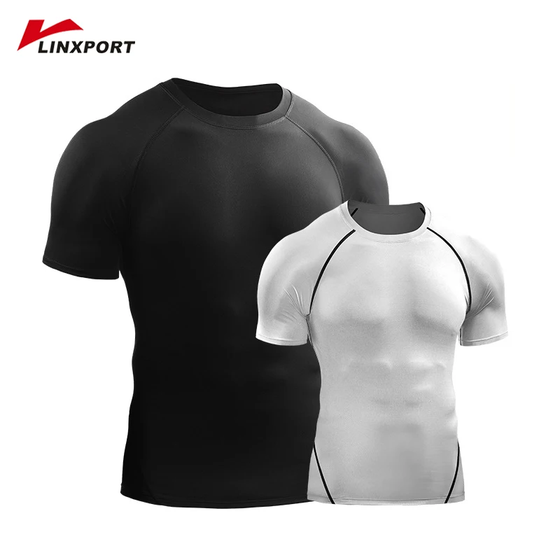 

Мужская толстовка для бега, Спортивная Трикотажная Одежда высокого эластичный тренировочный костюм, одежда для велоспорта, компрессионная спортивная одежда, туники, короткие рубашки