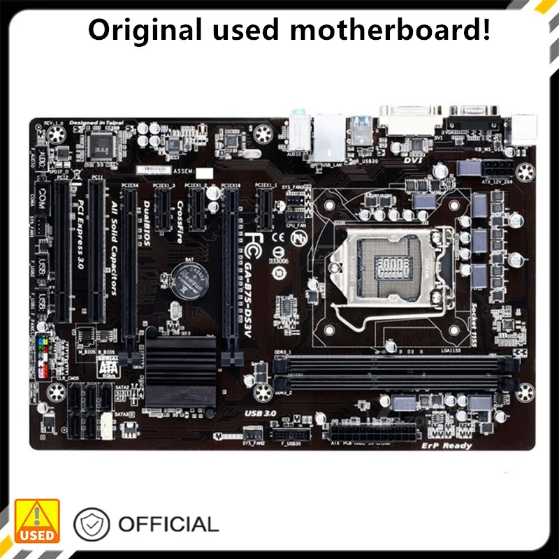 

Для планшетов компьютера, материнская плата LGA 1155 DDR3 для Intel B75 P8B75, материнская плата для настольных компьютеров SATA II PCI-E X16, б/у