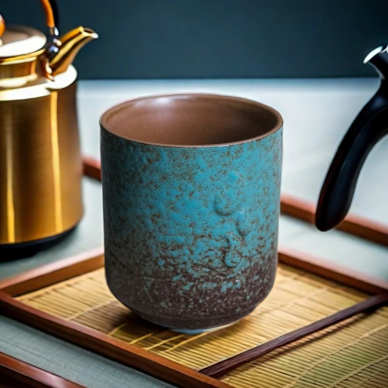 Kiln change Japanese rough pottery household master cup single cup tasting tea large creative personality kung fu tea cups