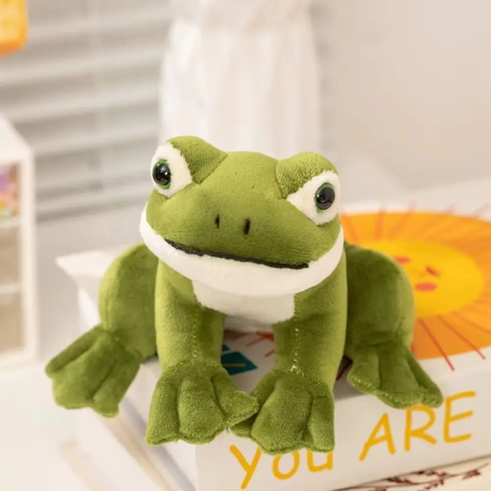 Cartoon Anime Green Frog Plush Toy Collection PP Cotton Mini Frog Plush Doll 12cm Soft Cartoon Frog Stuffed Toy Christmas
