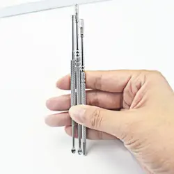 Durable Earpick Stick Stainless Steel Double-headed Ear Spoon Ear Cleaner Ear Curette Spiral Earwax Remover Spring ear picker