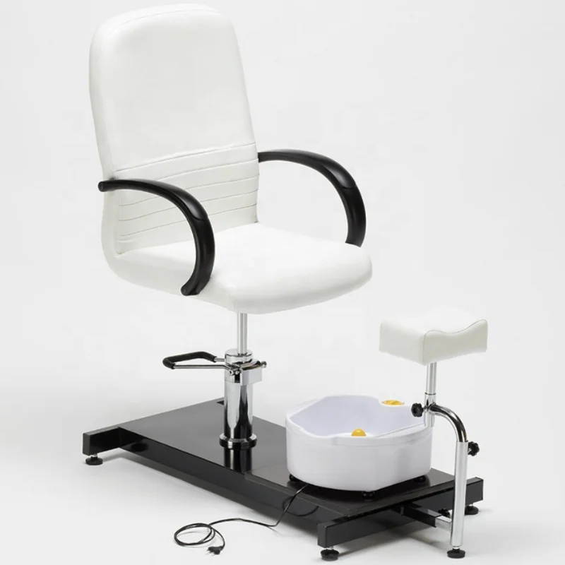 Cheap Pedicure Chair with Massage Bowl Hair Salon Nail Chair with Stool Portable Beauty Salon Chair for Small Barber Shop