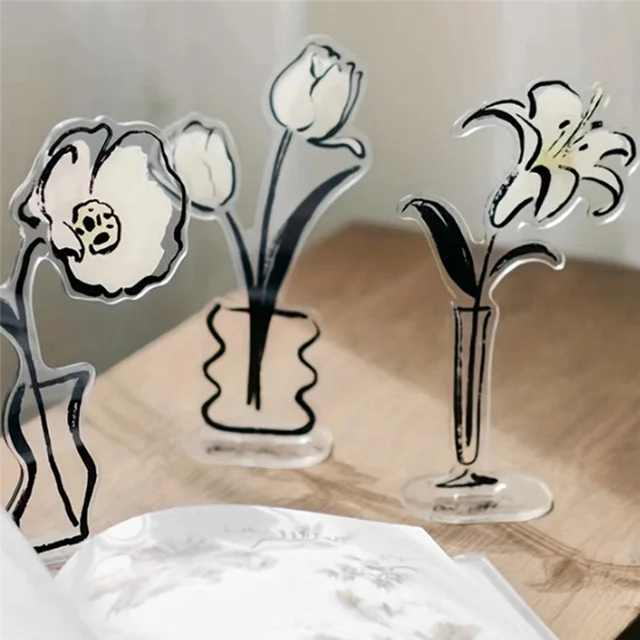 Flower Ornament Note Clip Advanced Dark Wind Flower Convenience Folder File Message Photo Message Ornament 5