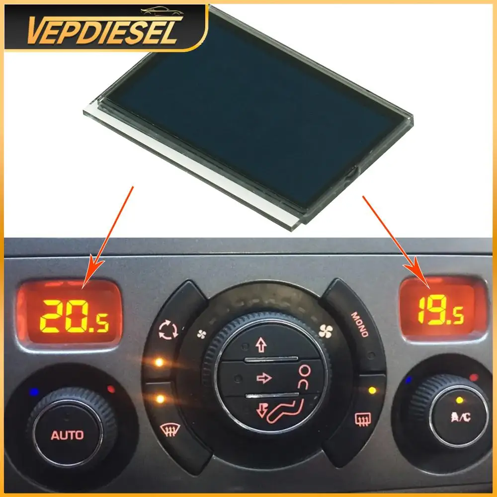 Car ACC Lcd Panel Module Display Monitors Pixel Repair Air Conditioning Information Screen For Peugeot 308 308CC 408 1Pcs lcd display