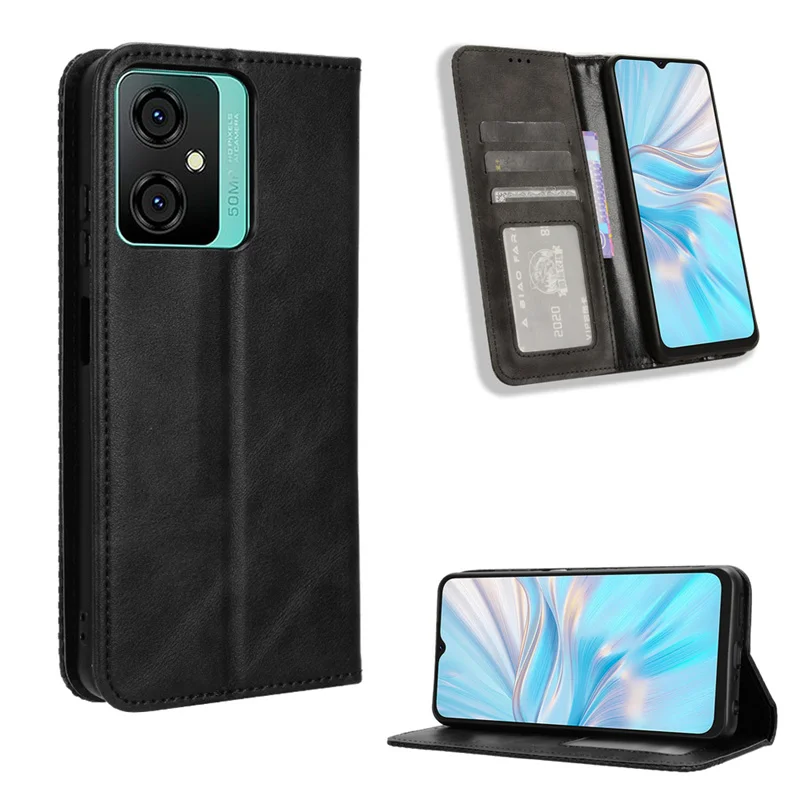 Per Blackview Oscal C70 Flip Case Lussuoso Portafoglio In Pelle Retrò Libro Custodia Protettiva Magnetica Per Blackview Oscal C70 Borse Per Telefono