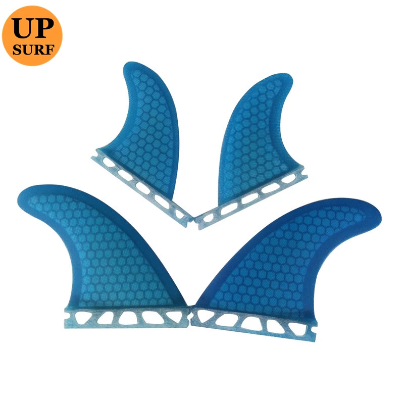 UPSURF FUTURE Fins Quad Set G3+GL Blue/Orange Carbon Paddle Sup Board Accessories Fiberglass Honeycomb tabla surf For Sup Fins