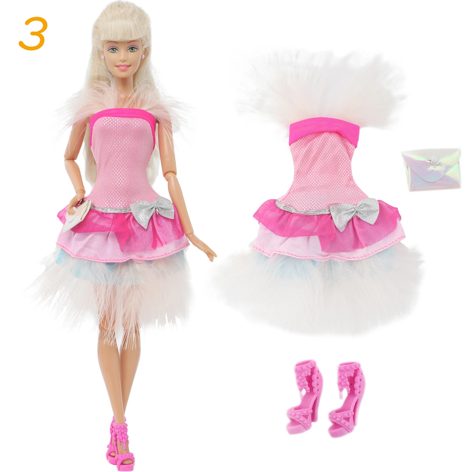 Barbie Doll Clothes Doll Outfit Fashion Dress Coat Trouser Bag Shoes Hat Elegant Skirt Daily Party Wear Clothes Barbie Doll Accessories Set Toy plush doll accessories doll shoes doll clothes accessories doll bag toys doll clothes doll wigs doll accessories