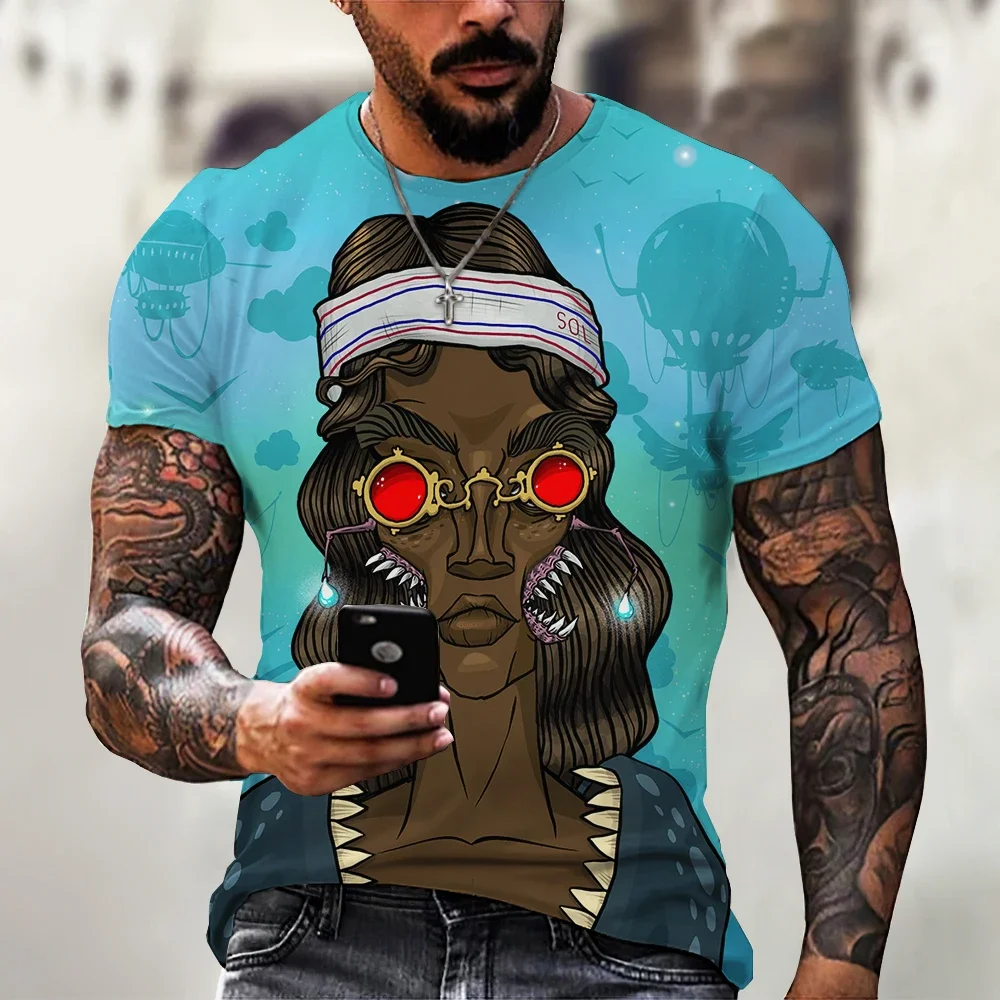 

Funny Abstract Art Print T Shirt For Men Summer Large Size T-Shirt Hip Hop Trend Harajuku Streetwear Casual O-neck Short Sleeve