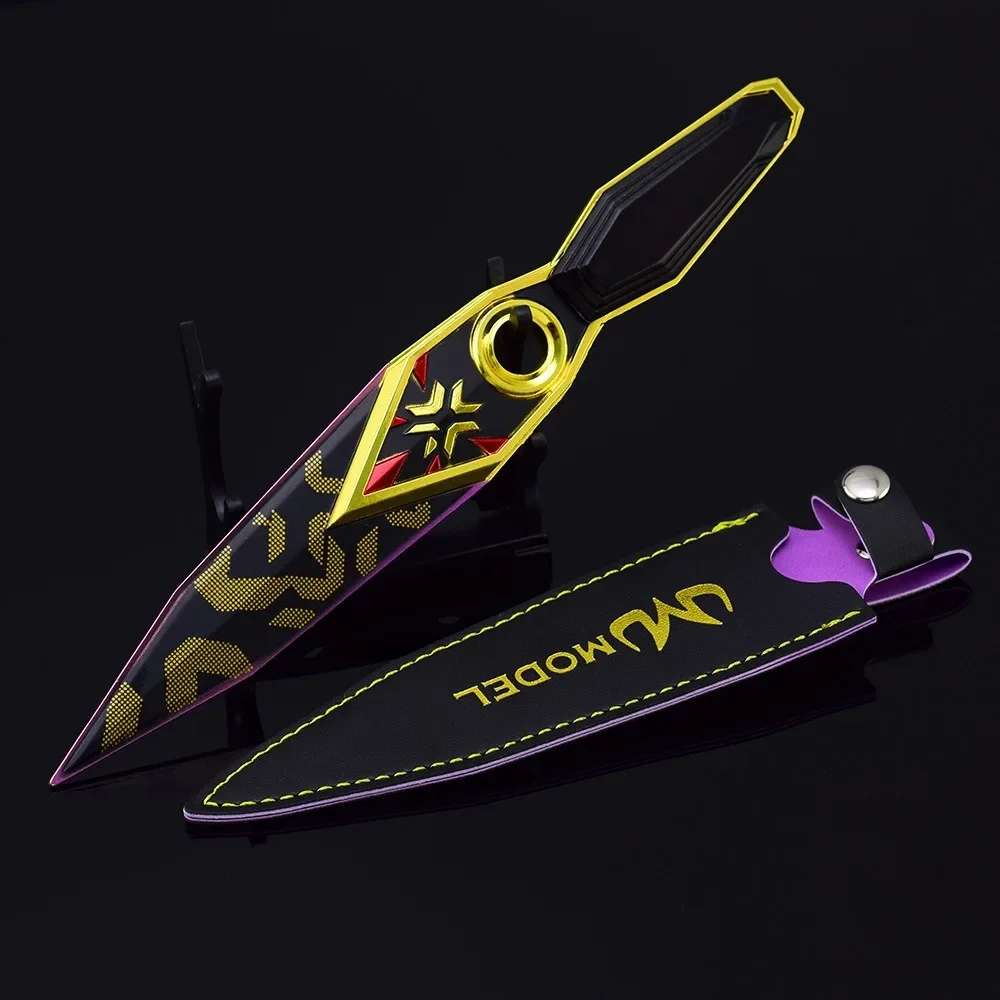 Valorant Weapon 22cm Champions 2023 Kunai Purple Edge Game Peripheral Metal Ninja Agents Samurai Sword Weapon Model Toys Boys 2