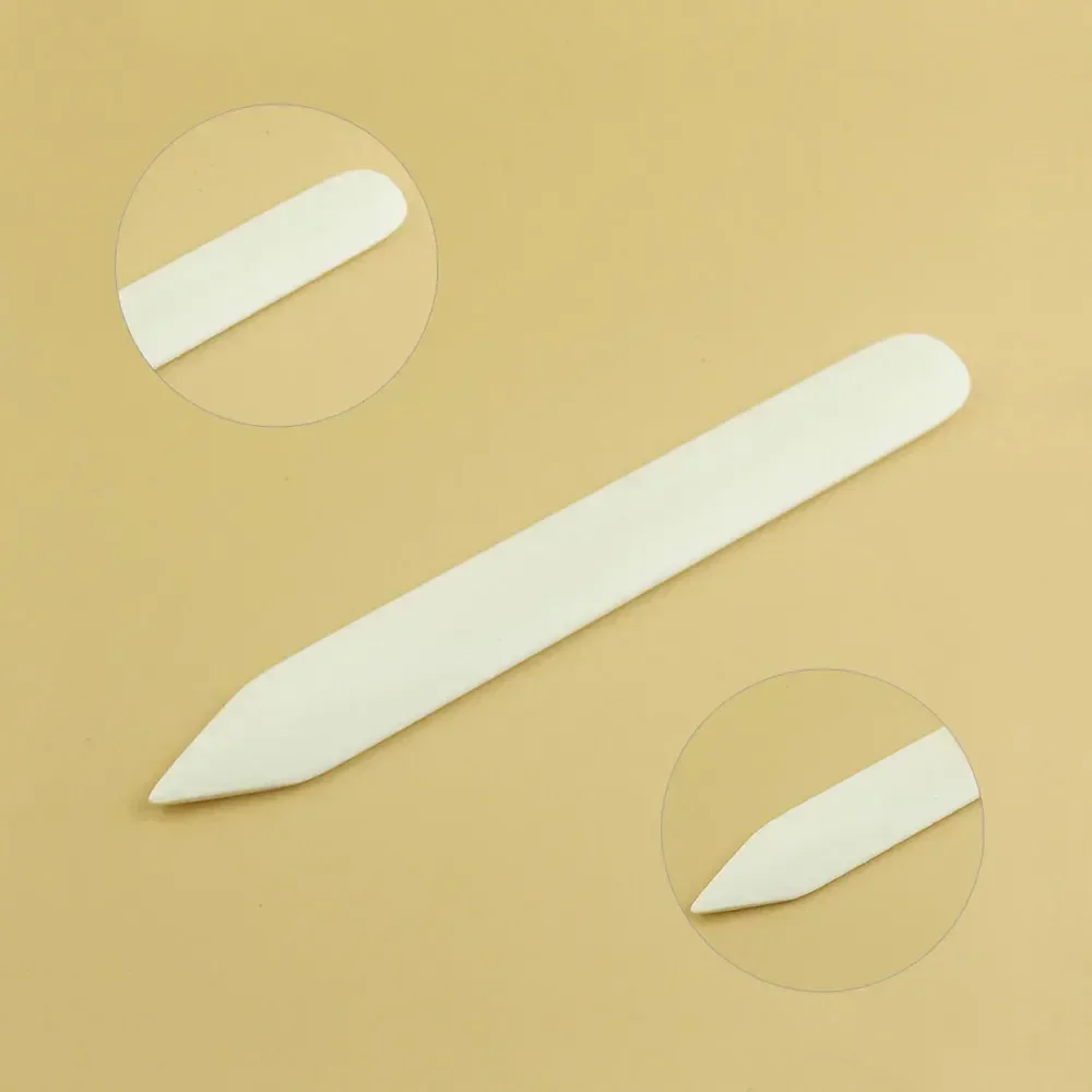 2Pcs Leather Craft Tool White Bone Folder for Leather Scoring Folding Creasing Edges Paper Plastic Handmade Sewing Accessories