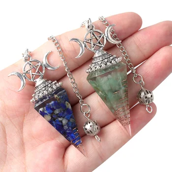 Amethyst Moon Pendulum Charm 1