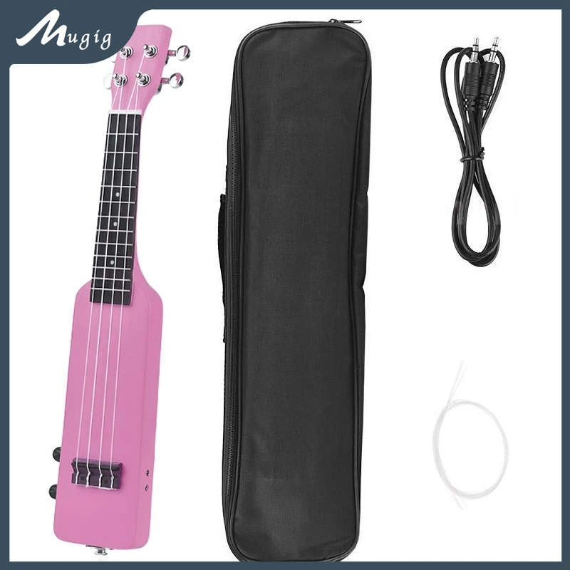 SopranoSilentStudentUkuleleElectricUkulele21SolidwoodOkoume