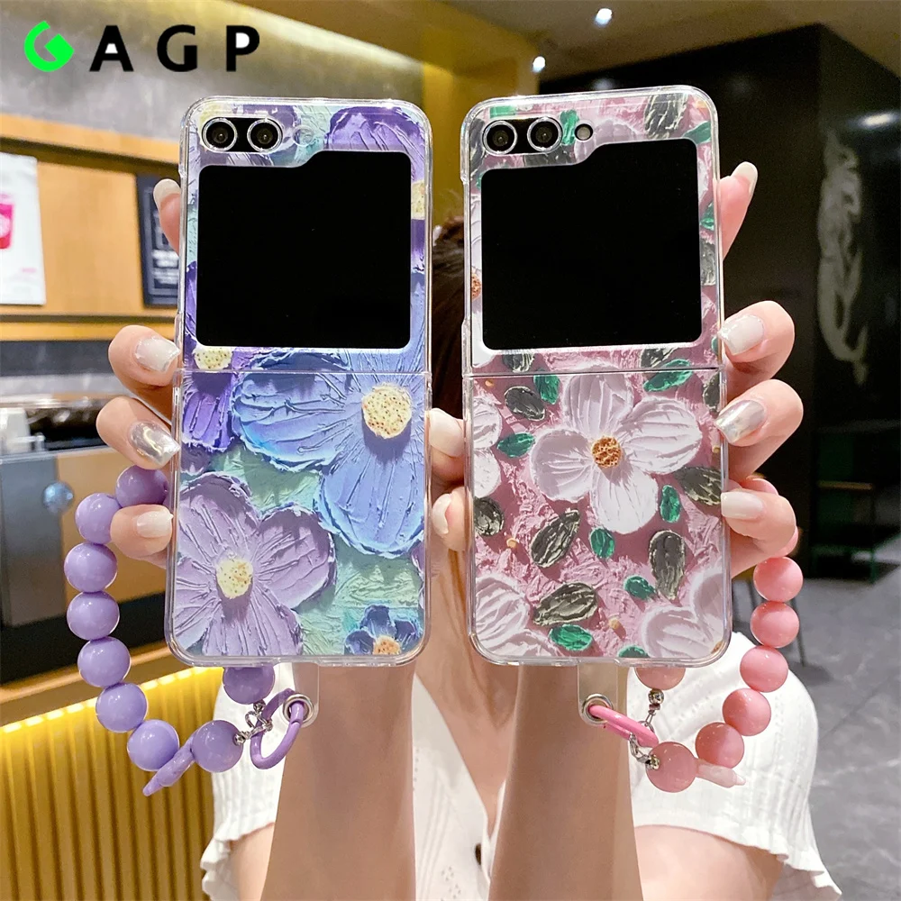 Luxury Oil Painting Floral Bracelet Phone Case - Fashion Cover