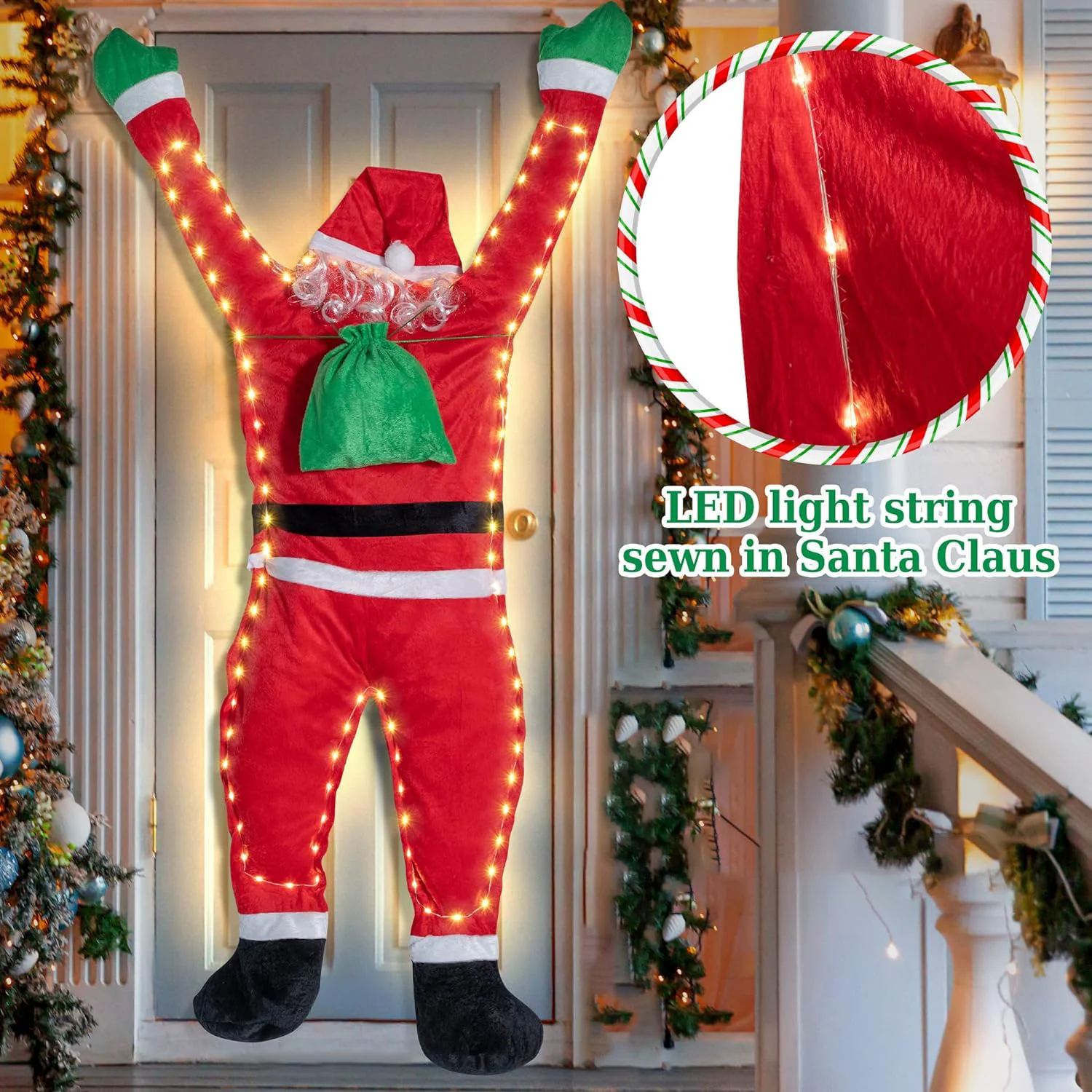 Santa Claus Decoration Light Up Santa Claus Outdoor Indoor