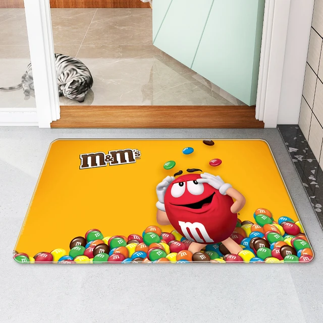 M&M Chocolate Candy Non-slip Characters Bath Kitchen Mat Outdoor free  shipping