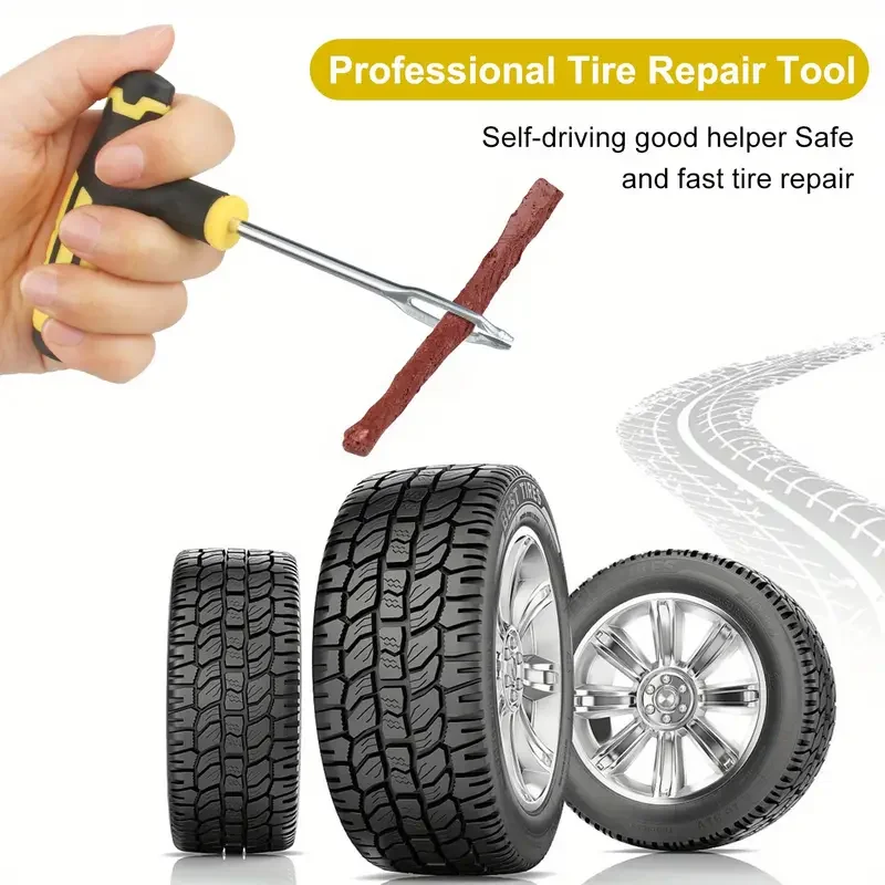 8pcs tire repair kit tire plug kit to fix punctures and plug flats patch tire repair tools set for cars motorcycles trucks tractor details 4
