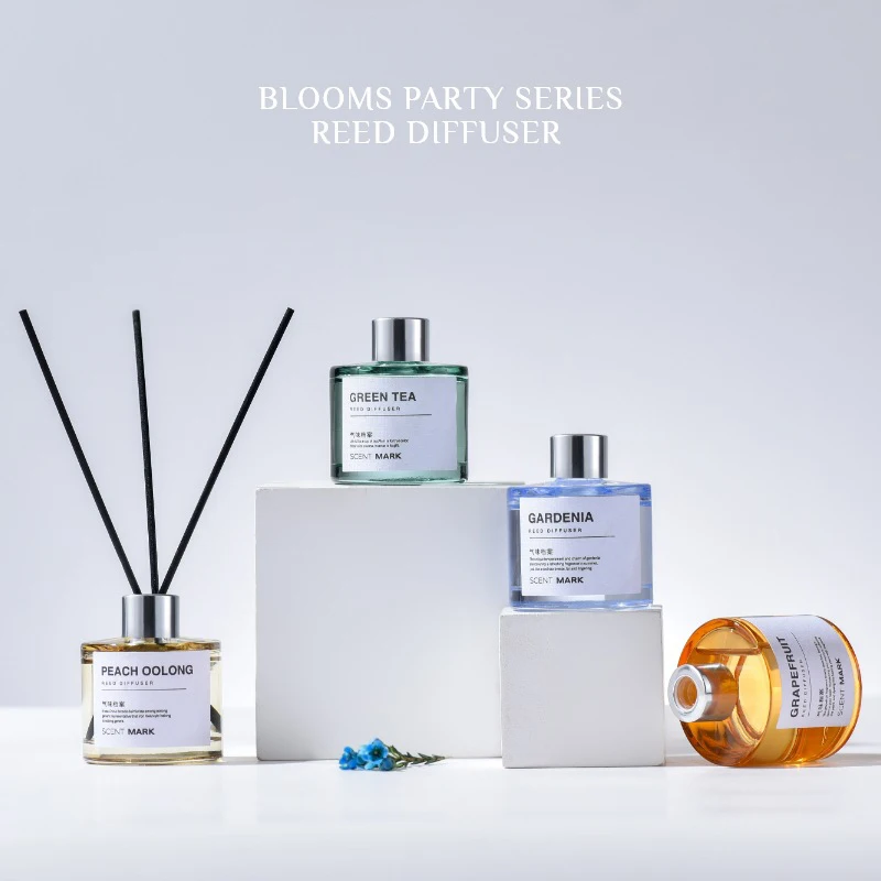 50ml Reed Diffuser Bottle with Essential Oil Lavender Rose Jasmine Diffuser Sets Hotel Home Fragrance Oil Air Freshener