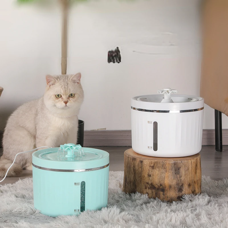 

Cross-border pet water dispenser filter mute running water cat water dispenser cat and dog water feeder source factory wholesale