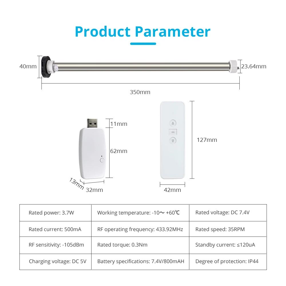 Мотор для рулонной шторы zemimart Tuya Zigbee, для шланга 17 мм 25 мм, встроенный аккумулятор, абажур, двигатель Smart Life, Alexa, Google Home Control