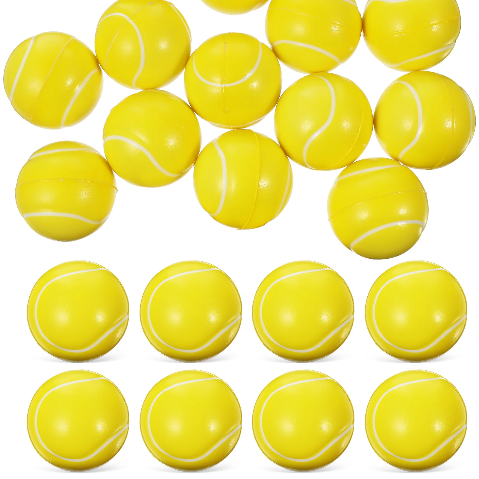 Description Picture 2 of item16Pcs Mini Tennis Stress Balls Sports Stress Balls Foam Balls Golf Practice Balls Squeeze Balls Mini Sports Balls
