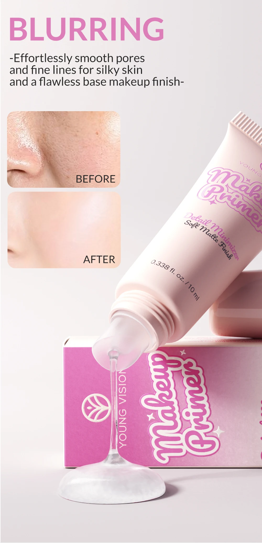 Description Picture 4 of itemPore-Blurring Makeup Primer Lightweight, Oil-Control Pre-Makeup Base Long-Lasting, Hydrating, and Smoothing Primer for Invisible