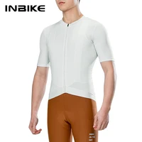 INBIKE Summer Pro Cycling Jersey Men Short Sleeve Road Bike Shirts Slim Fit Full Zipper with Pockets MTB Jersey Bicycle Clothing 1