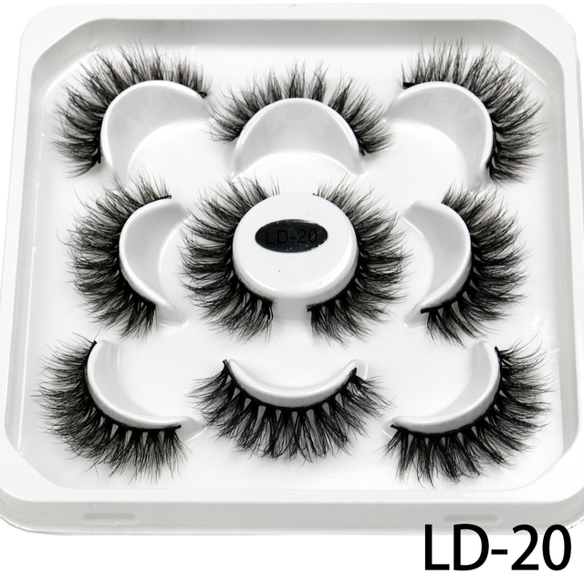 Pairs 25mm 3D Mink Lashes Bulk Russian Volume Fluffy Natural False Eyelashes Thick Dramatic Mink Eyelashes Wholesale maquiagem