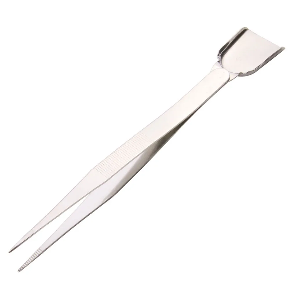 1Pc Professional Tweezer W/Scoop Shovel Pick-Up Tool 160mm For Diamond Gem Bead Holding Clip Jewelry Jade DIY Manual Tools precision tweezers tweezer tool