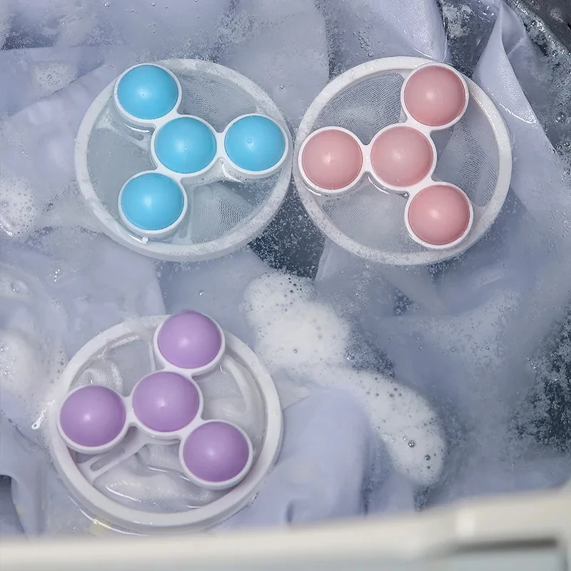 Washing Machine Hair Catcher Pet Hair Removal Floating Clothes Collector Filter Mesh Dirty Fiber Laundry Bag Cleaning Tools 2025