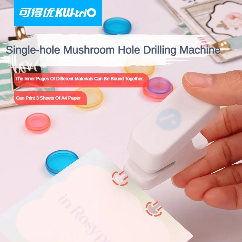 Paper Punch Mini 1 Hole Mushroom Hole Puncher DIY Tool