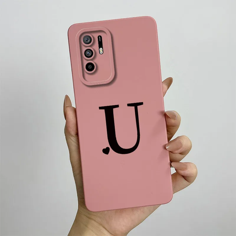 Chic Letters Square Shockproof Phone Case - Elegant Protective Back Cover