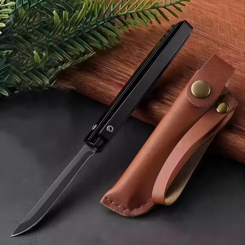outdoor folding knife portable EDC camping pocket knife, high hardness cutting knife and hiking knife, BBQ knife, survival knife