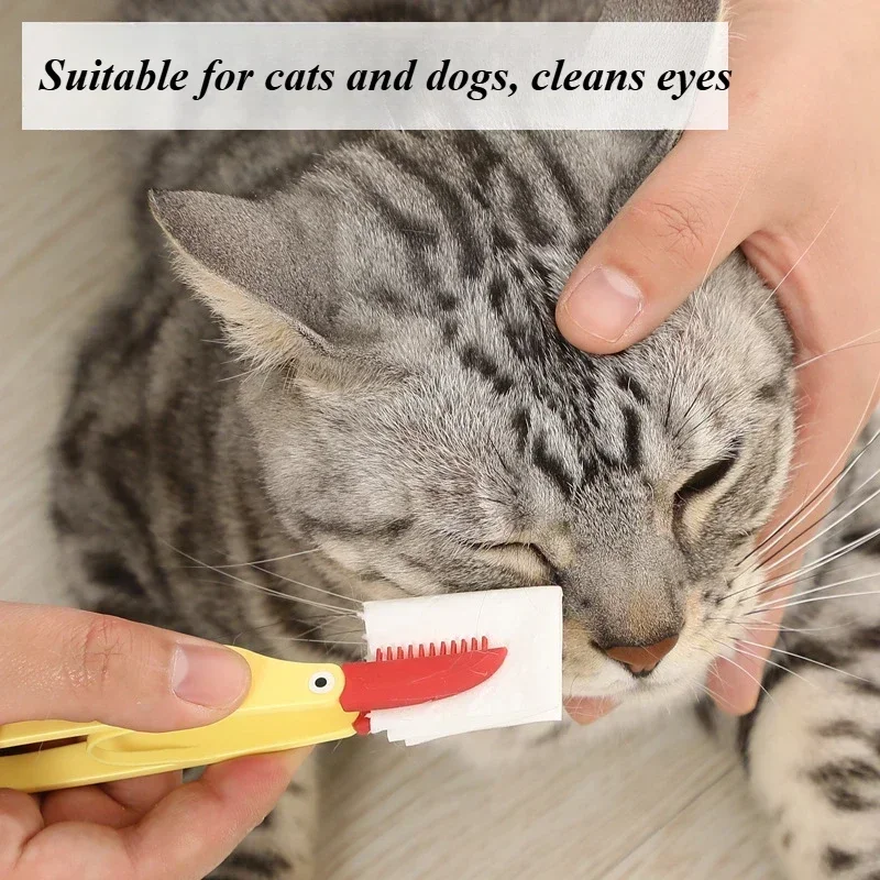 Pet Tear Marks Clean Brush Cat Dog Eye Excrement Brush Knot Eye Cleaner Clip Cleaning Soft Small Pet Tool 1Pc