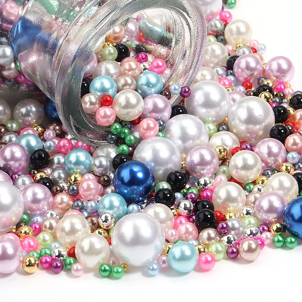 Colorful Imitation Pearl Beads for DIY Crafts and Decorations