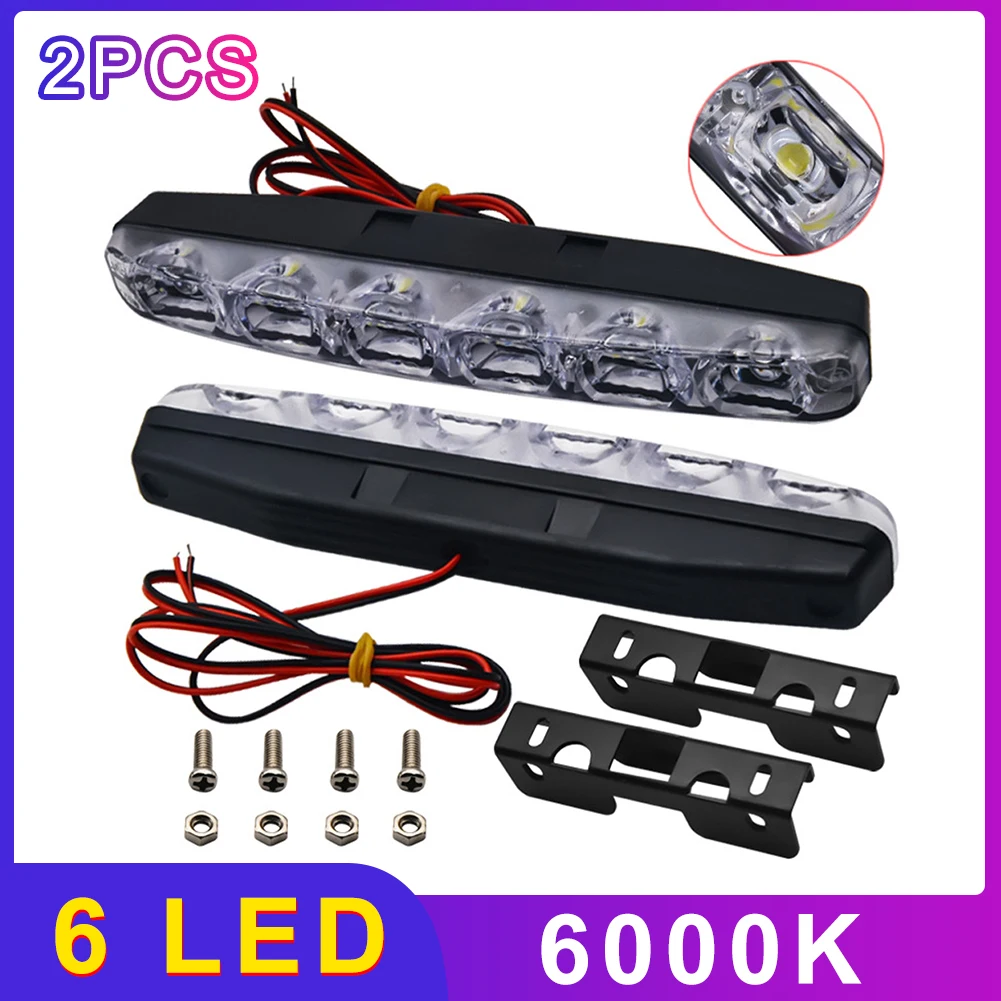 

2PCS Universal Car LED Work Light DC 12V 6000K Super Brightness Car DRL Daytime Running Lights Auto Lights Accessories