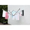 79ft Outdoor Wall-Mounted Folding Clothesline with Cover Convenient One-Handed Operation Wind and Weather Resistant Ideal Large 5