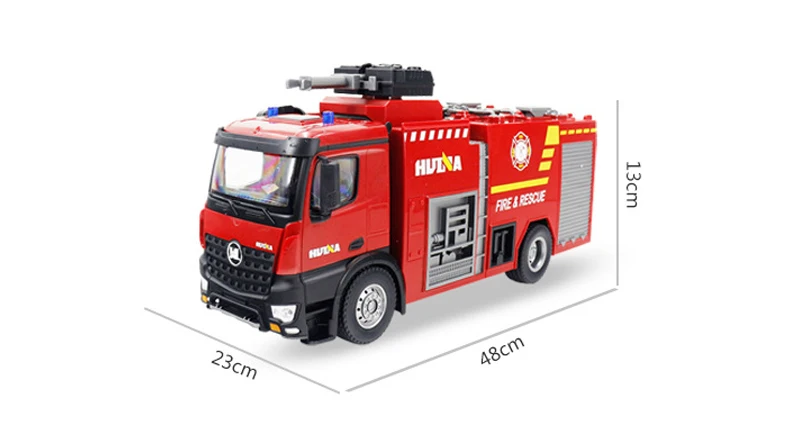 HUINA 1/14 2.4G RTR 1562 RC Remote Control Box Water Sprayable Fire RC Truck Car Battery Outdoor Toys For Boys Boys TH18050-SMT4 5