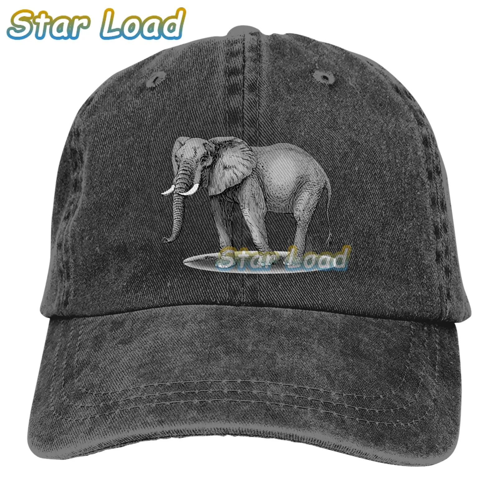 

Unique Alabama Elephant Denim Cap for Unisex Vintage Cotton Kawaii Cartoon Snapback Caps Men Baseball Cap Hats