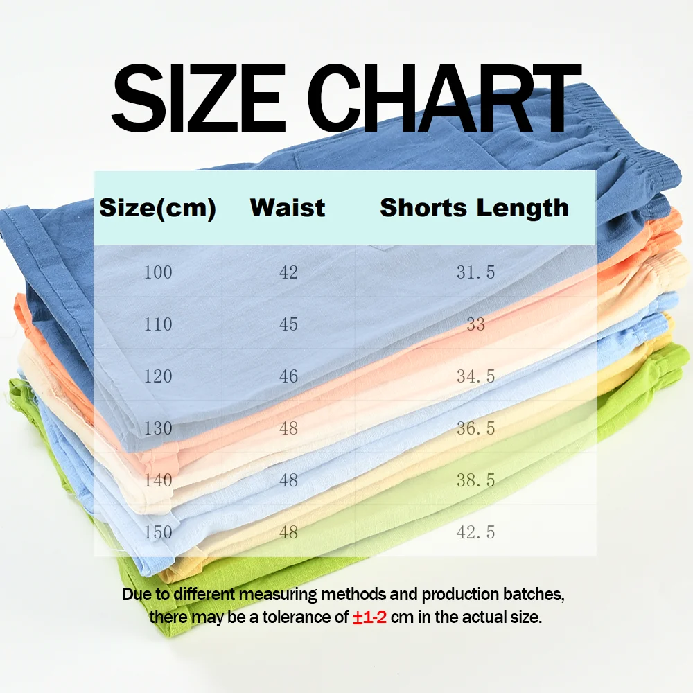 2-10Y Summer Boys Girls Shorts Children Candy Color Short Pants Kids Young Cotton & Linen Breathable Sports Beach Loose Shorts kids shorts