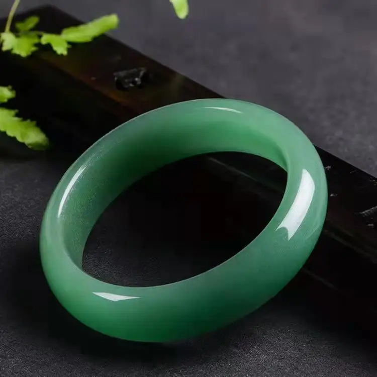 dongling-jade-bracelet-indian-jadeite-a-goods-full-green-ice-bangle-radiation-protection-enhancement-physical-fitness-jewelry