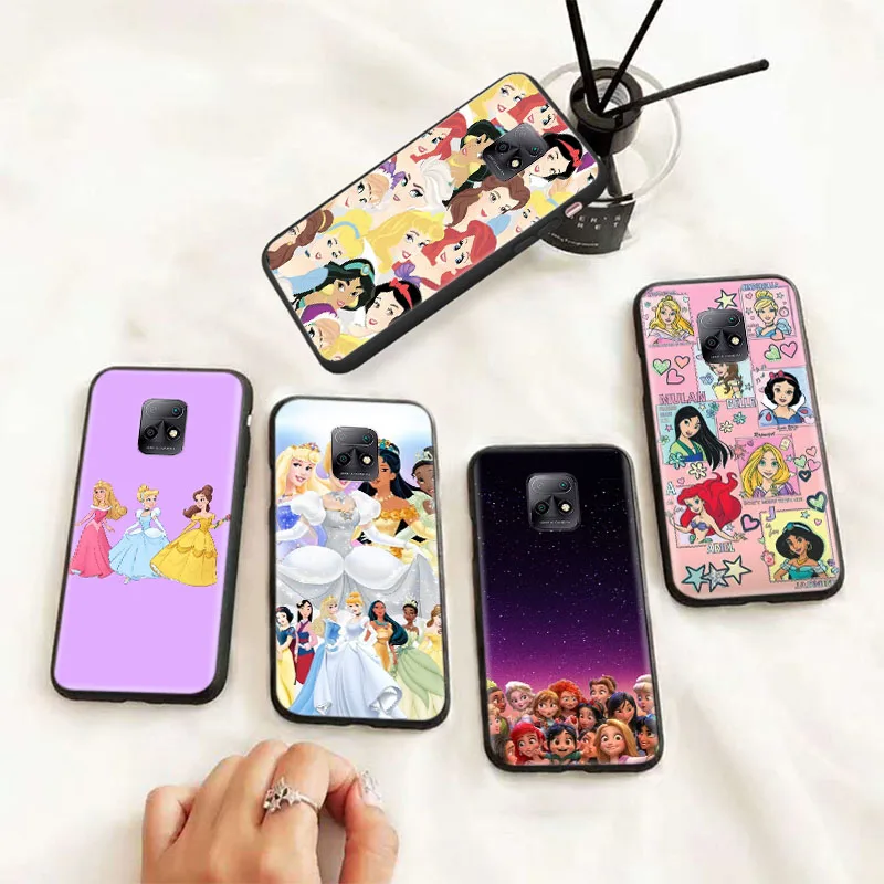 Custodia Morbida Nera Disney Princess Per Samsung Galaxy S7 Edge J2 Prime J4 Core J5 Plus J7 Duo J8 Pro