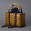 Chinese Retro Woven Bag Women Bento Tableware Storage Bundle Mouth Lining Style Handheld Basket Bamboo Handle Organizer Pouch 1