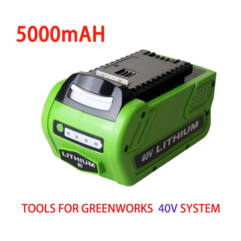 

Li-ion 40V 6000mAh Lawn Mower Rechargeable Battery For GreenWorks G-MAX 29252 20202 22262 25312 25322 20642 29462