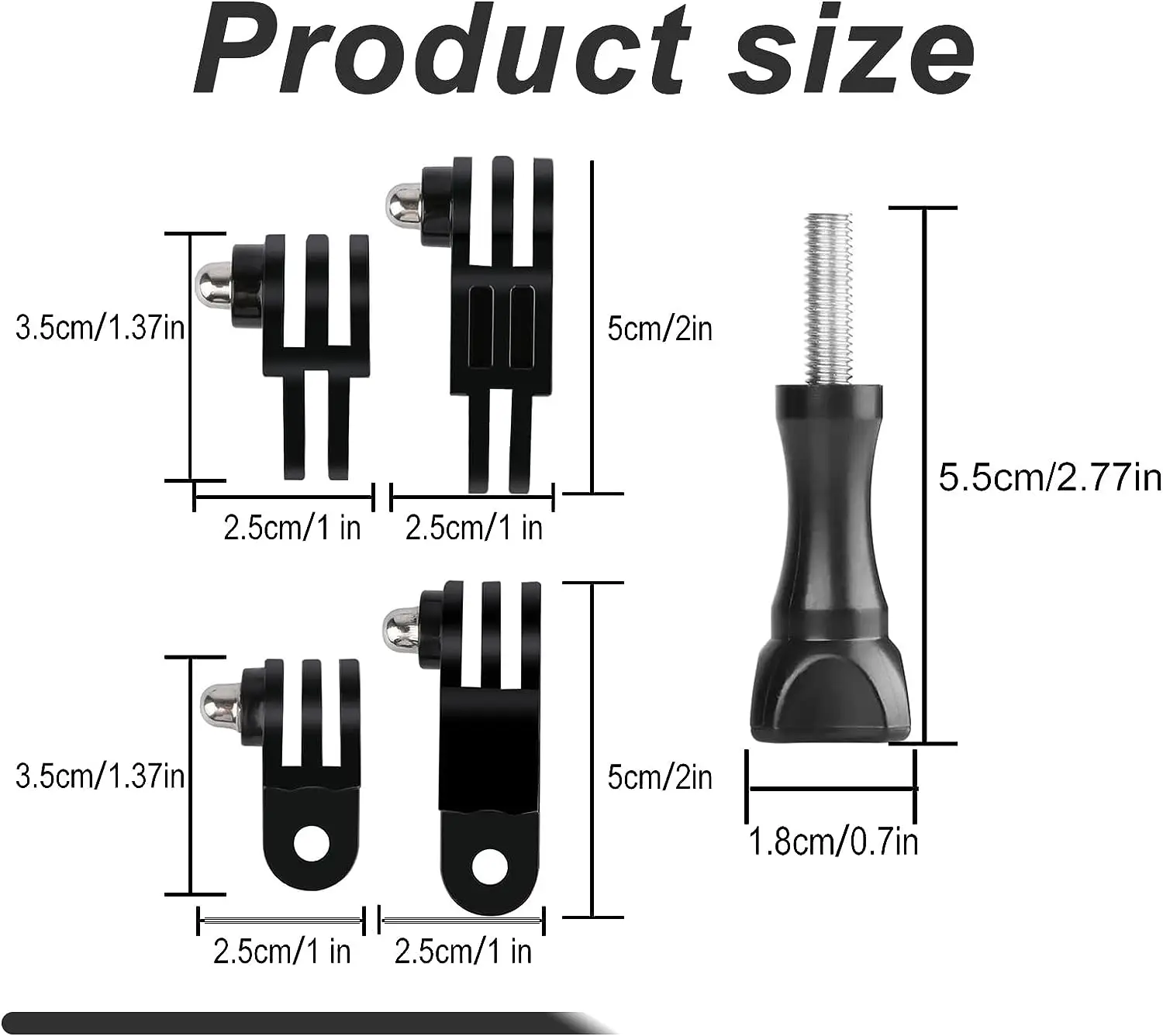 3-Way Adjustable Extension Pivot Arm Adapter for GoPro Hero 13 12 11 10 9 8 SJCAM SJ4000 AKASO Insta360 DJI OSMO Action Camera