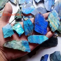 Dalles de Labradorite bleue 50g/100g/200g, pierres brutes, bijoux labradorite, bricolage, cadeau en cristal, tranche de pierre polie Big Flash, cadeau idéal 6