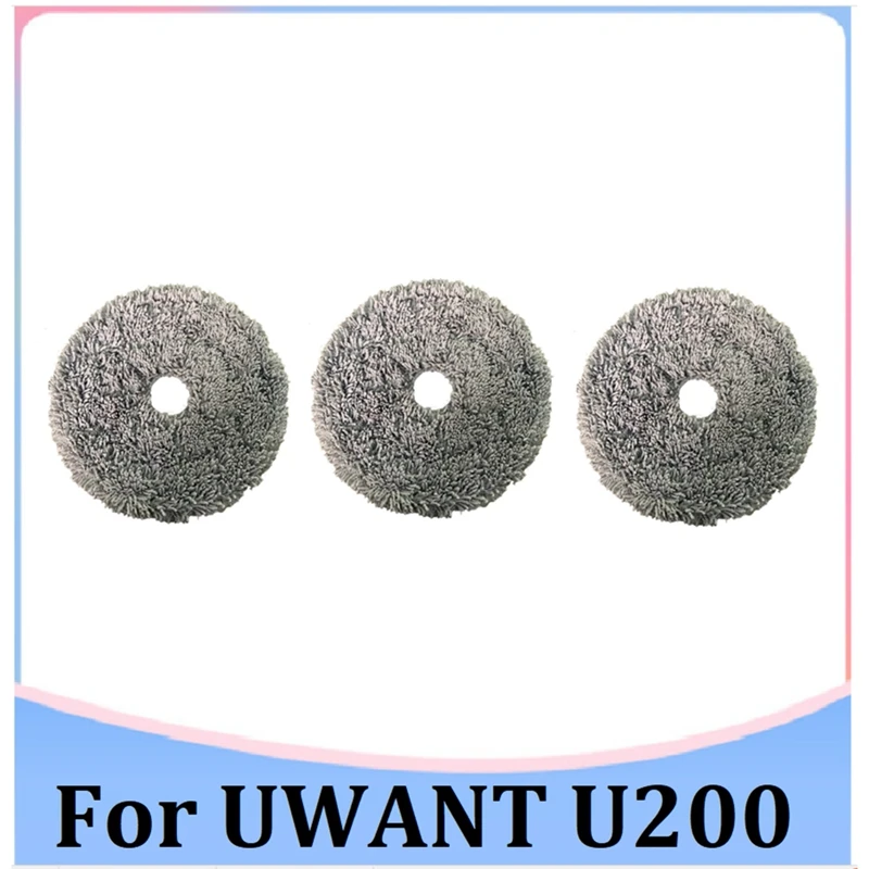 

3Pcs Washable Mop Cloth for U200 Robotic Vacuum Cleaer Replacement Spare Parts