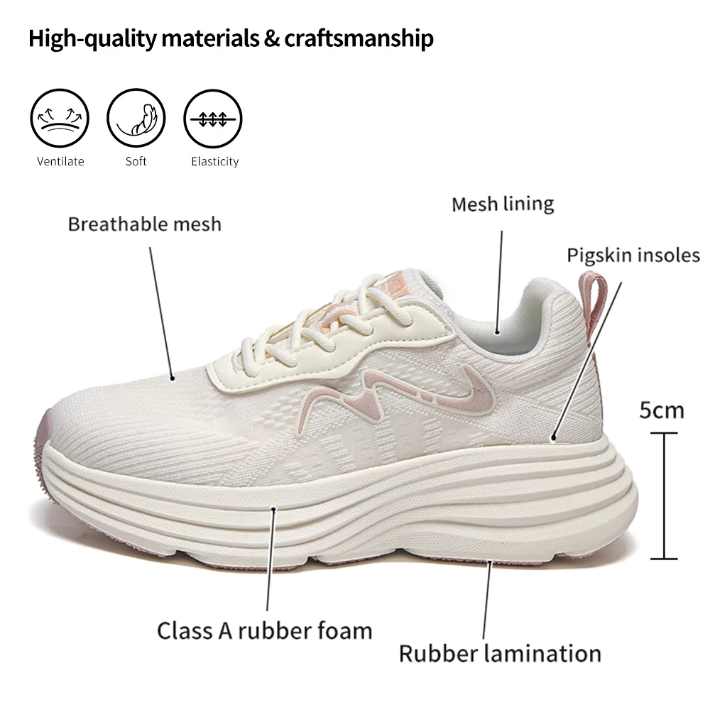 SOMILISS Sneaker for Women Spring Summer Breatheable Mesh Lace Up Fashion Casual Non Slip Walking Running Shoes for Women