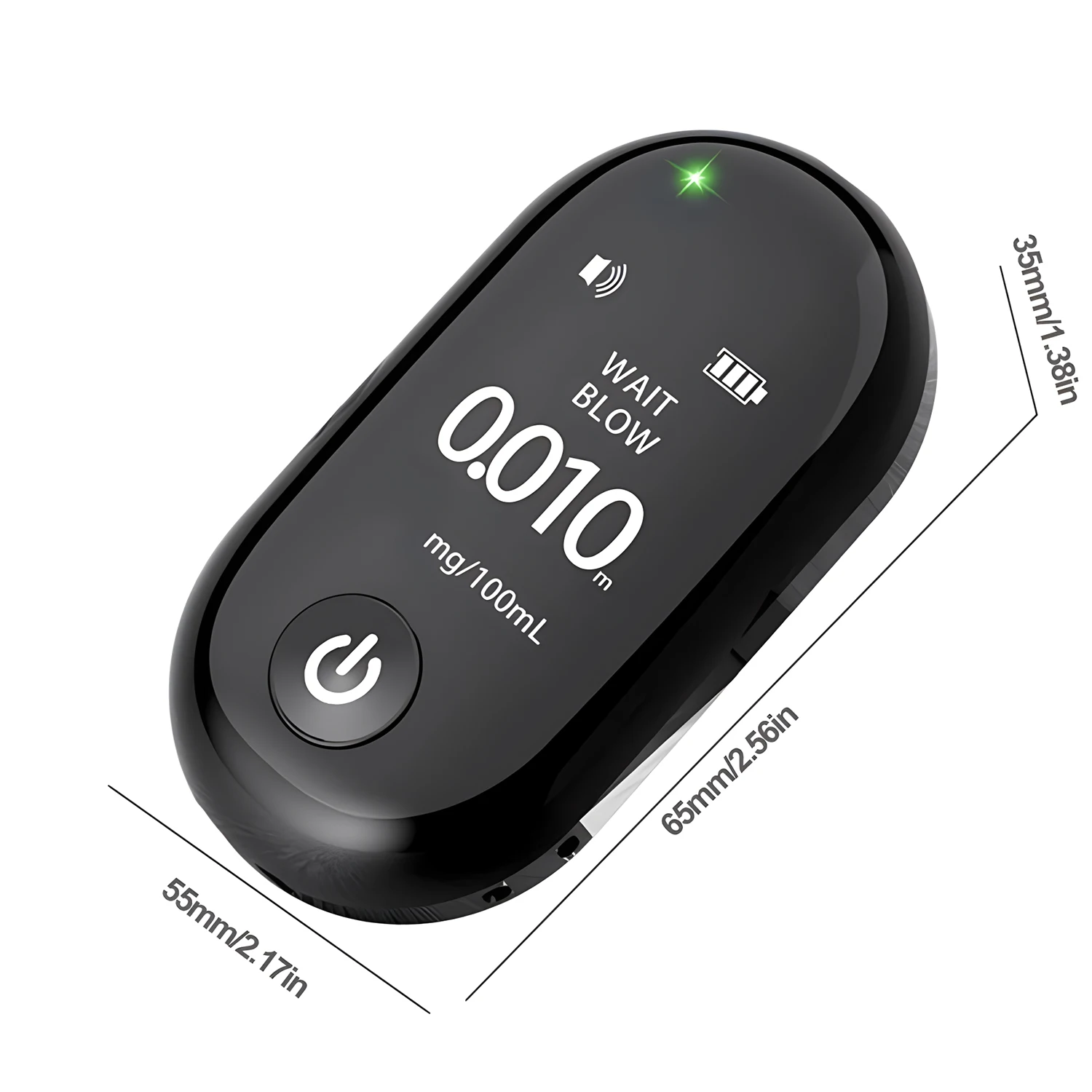 USB Rechargeable Digital Breath Alcohol Tester Professional Breathalyzer Electronic Alcohol Tester Keychain LCD Display