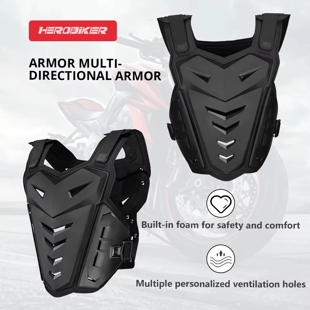 Men Motocross Armor Vest Motorbike Body Protection Bike Chest Back Protector Moto Equipment Women Motorcycle Armor All Season