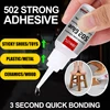 1-3pcs502 Super Glue Instant Quick-drying Cyanoacrylate Adhesive Leather Rubber Wood Metal Strong Bond Liquid Glue Tool 3